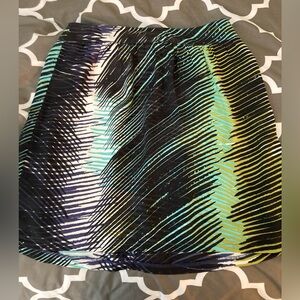 Loft short skirt size 4 multicolor black green blue purple